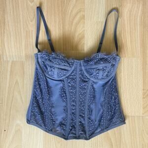 Out From Under Bustier Corset Top Lace Y2K Coquette Whimsigoth Romantic Fairy S